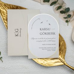 Faire Part Mariage Invitation aux Courbes Douces