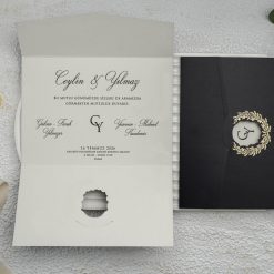 Faire Part Mariage Laurier Doré