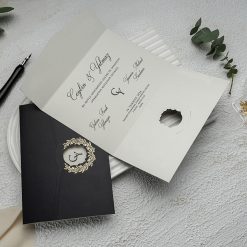 Faire Part Mariage Laurier Doré
