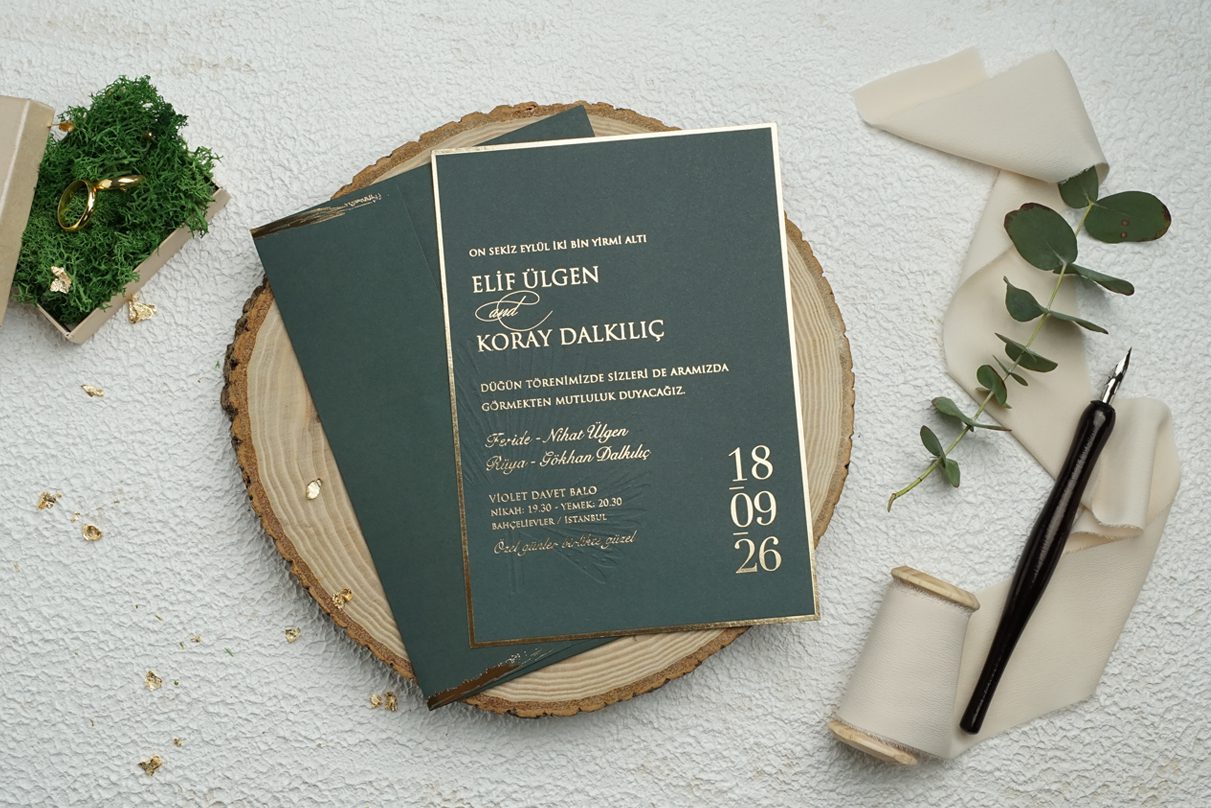 Faire Part Mariage Vert Printanier