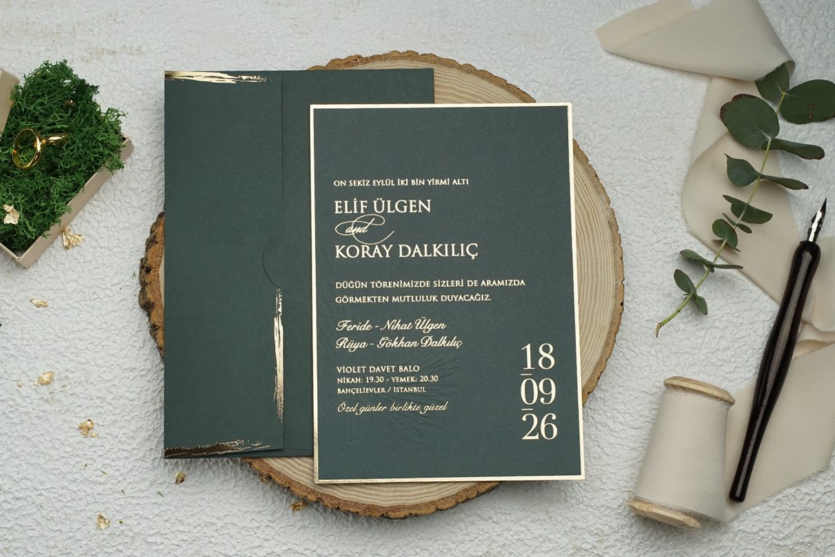 Faire Part Mariage Vert Printanier