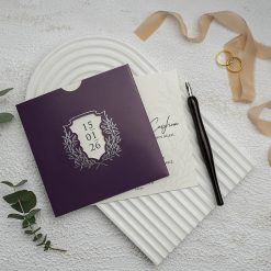 Faire Part Mariage Violet Majestueux