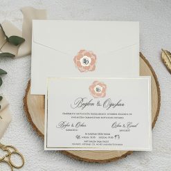Faire Part Mariage avec Fleur Rose