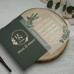 Faire Part Mariage Acrylique Vert