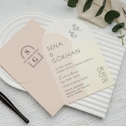 Faire Part Mariage Arrondi Pastel Éternel