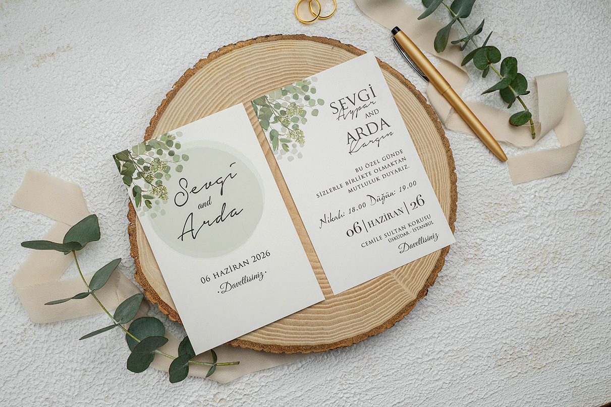 Faire Part Mariage Cercle Vert