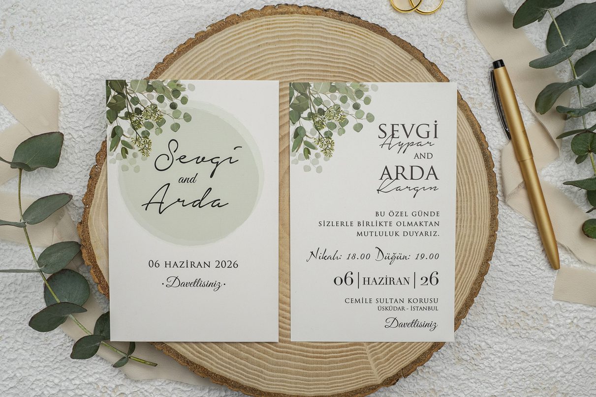 Faire Part Mariage Cercle Vert