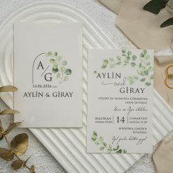 Faire Part Mariage Feuille Eucalyptus