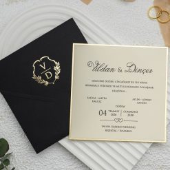 Faire Part Mariage Noir Encre d'Amour