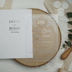 Faire Part Mariage Plexiglass Blanc