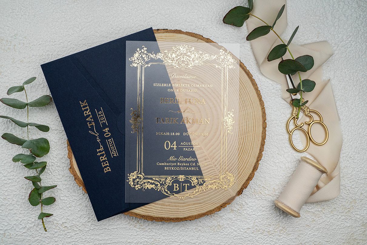 Faire Part Mariage Transparent Blue – Image 3