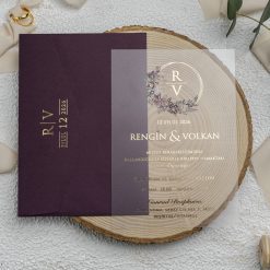 Faire Part Mariage Transparent Bordeaux
