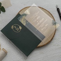 Faire Part Mariage Transparent Feuillage