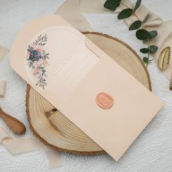 Faire Part Mariage Transparent Floral Avec Sceau