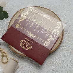 Faire Part Mariage Transparent Red