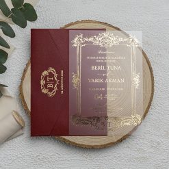 Faire Part Mariage Transparent Red
