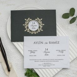 Faire Part Mariage Vert Feuillage
