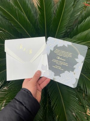 Faire Part Mariage Transparent All White