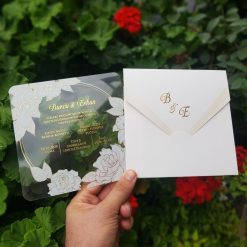 Faire Part Mariage Transparent All White
