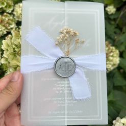 Faire Part Mariage Transparent Avec Ruban