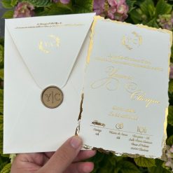 Faire Part Mariage Avec Sceau et Enveloppe