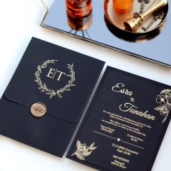 Faire Part Mariage Noir Avec Sceau