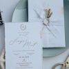 Faire Part Mariage Ruban Fleuri