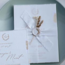 Faire Part Mariage Ruban Fleuri