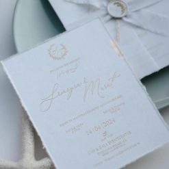 Faire Part Mariage Ruban Fleuri