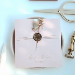 Faire Part Mariage Raffiné avec Ficelle Et Sceau