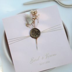 Faire Part Mariage Raffiné avec Ficelle Et Sceau