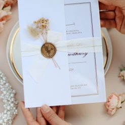 Faire Part Mariage Beige Romantique