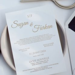 Faire Part Mariage avec Sceau de Cire et Motifs Floraux