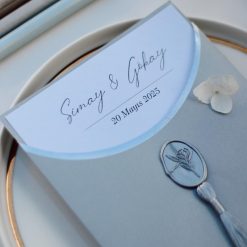 Faire Part Mariage Gris Avec Sceau