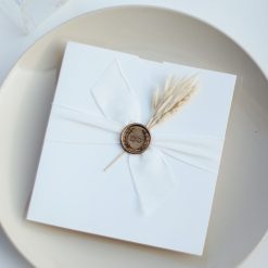 Faire Part Mariage avec Sceau de Cire et Ruban