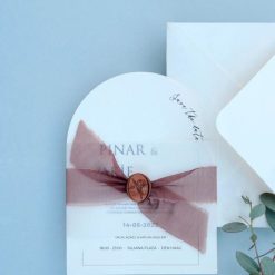 Faire Part Mariage Arrondi avec Calque