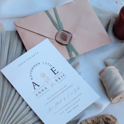 Faire Part Mariage avec Enveloppe et Sceau de Cire