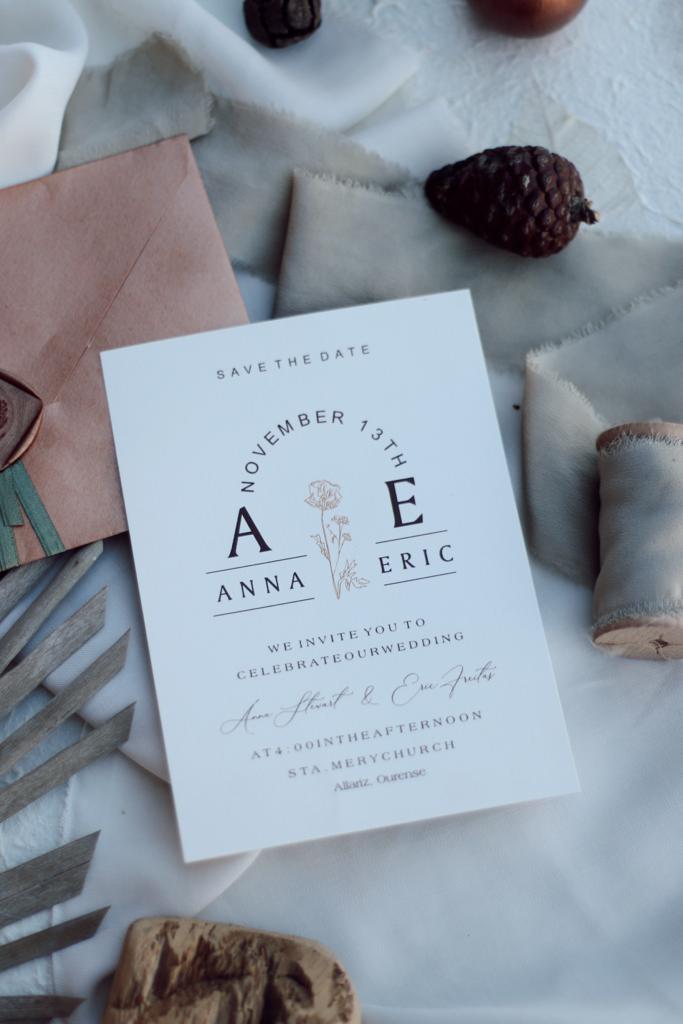 Faire Part Mariage avec Enveloppe et Sceau de Cire
