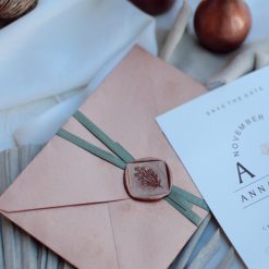 Faire Part Mariage avec Enveloppe et Sceau de Cire