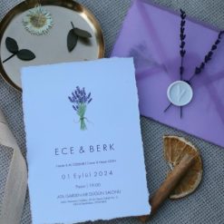 Faire Part Mariage Lavande en Fête