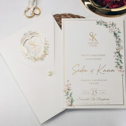 Faire Part Mariage Couronne Fleurie