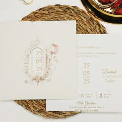 Faire Part Mariage Rose Eternelle